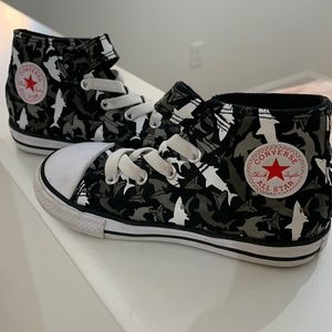 Toddler Converse high tops - sharks!